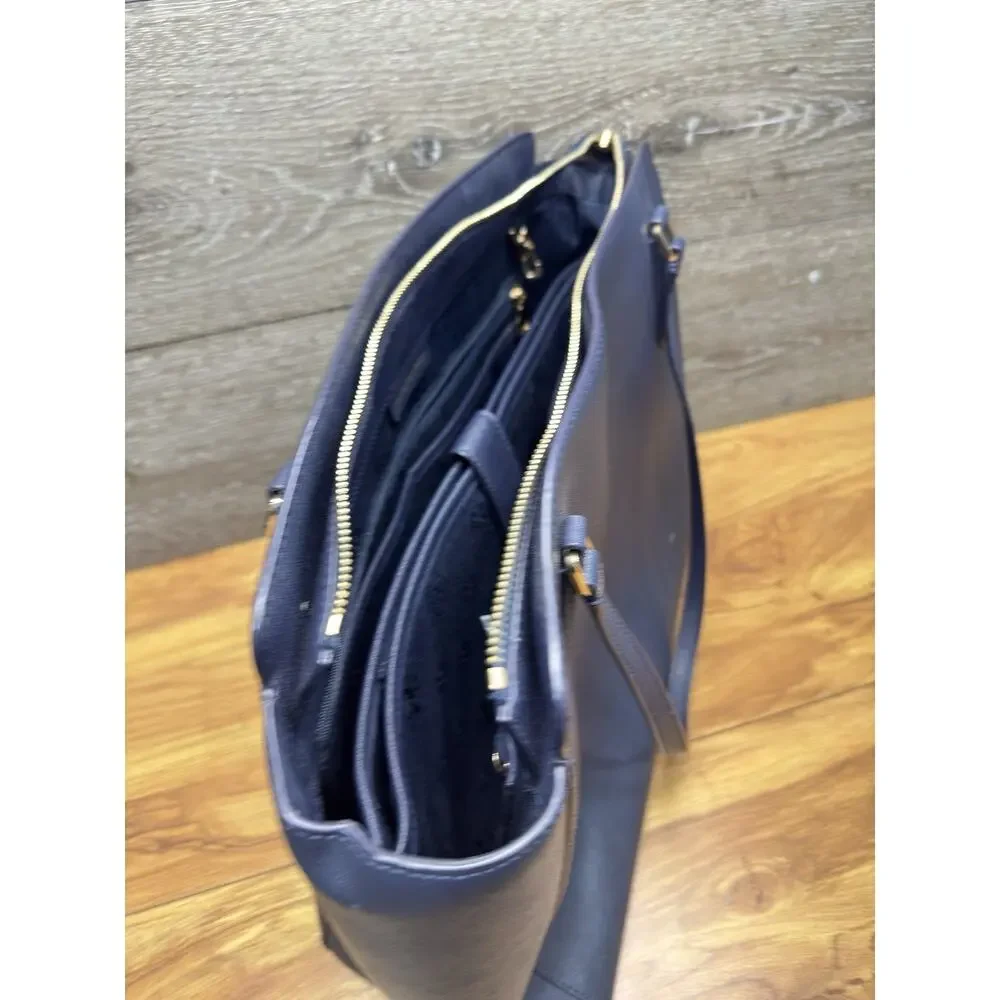 Tory Burch Emerson Large Zip Tote Navy